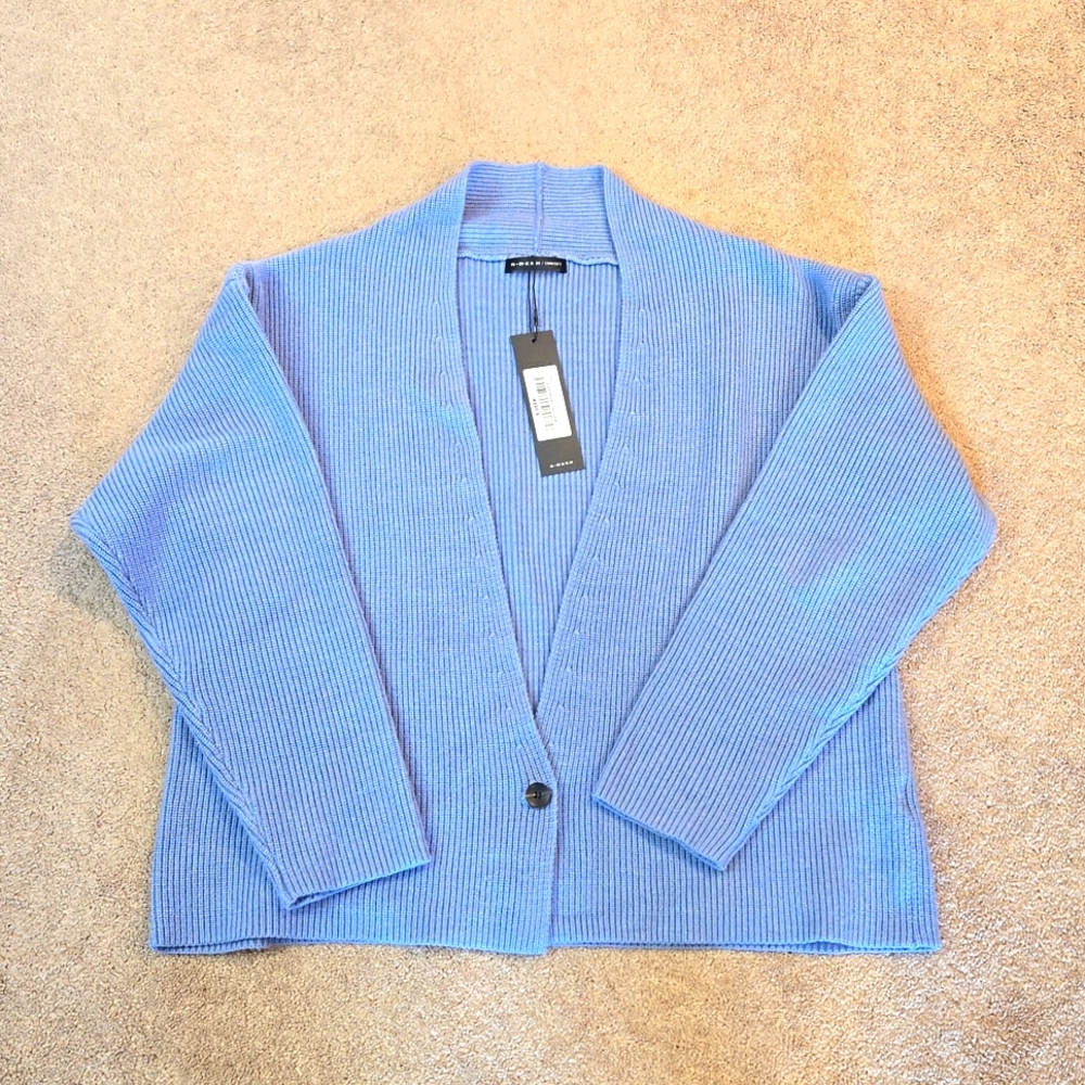 S.DEER blue cardigan sweater, size XXL, NWT